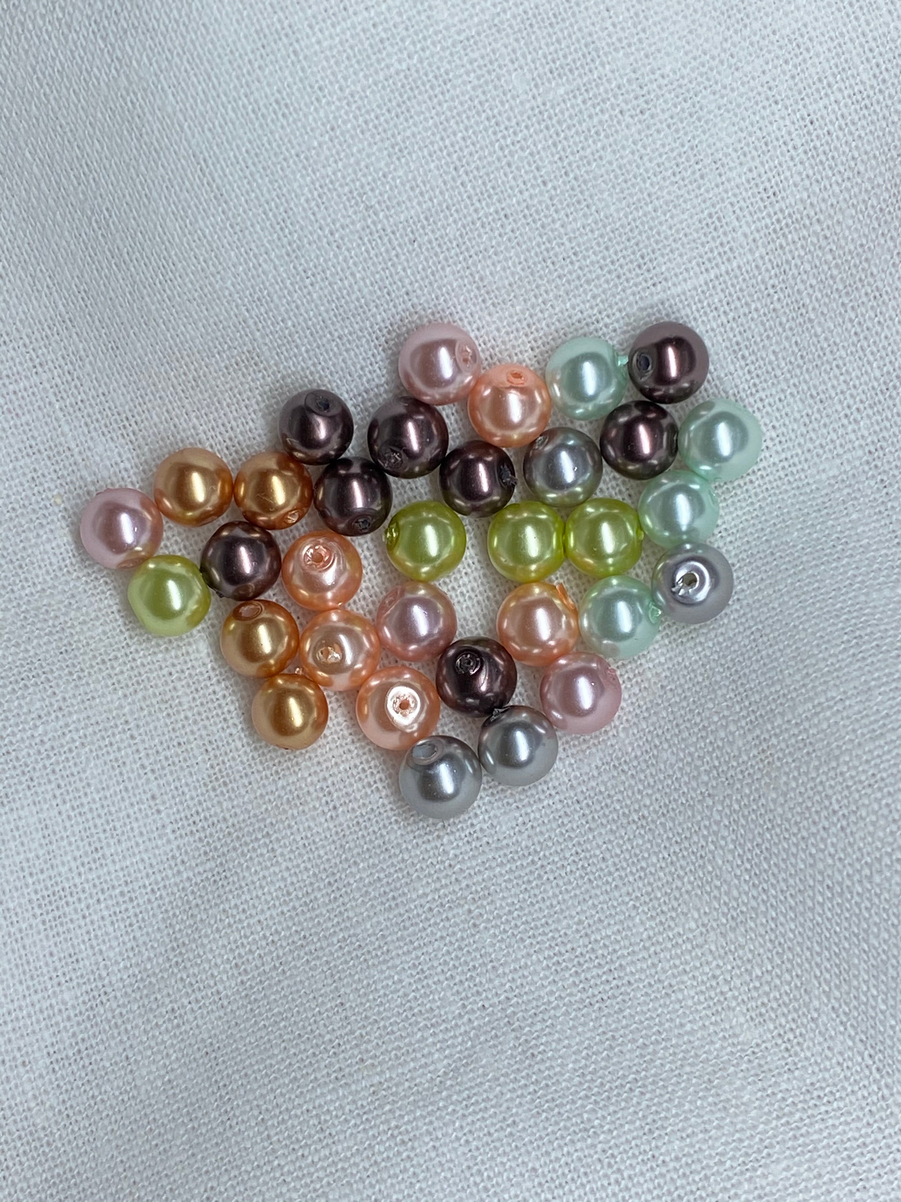 6mm Multi-Colored Pearl-Coated Glass
