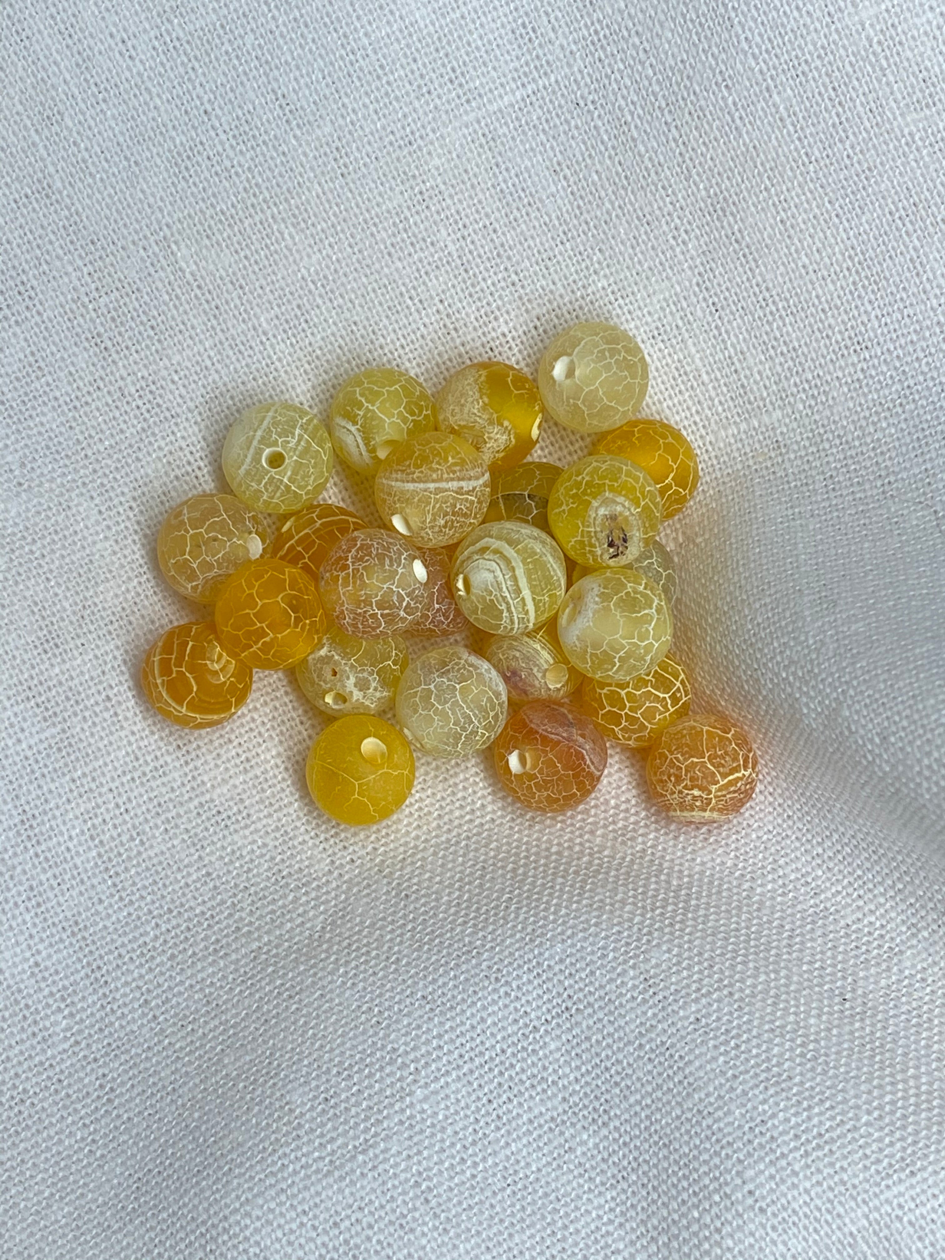 8mm Yellow Cracked Glass (Forgiveness Variation)