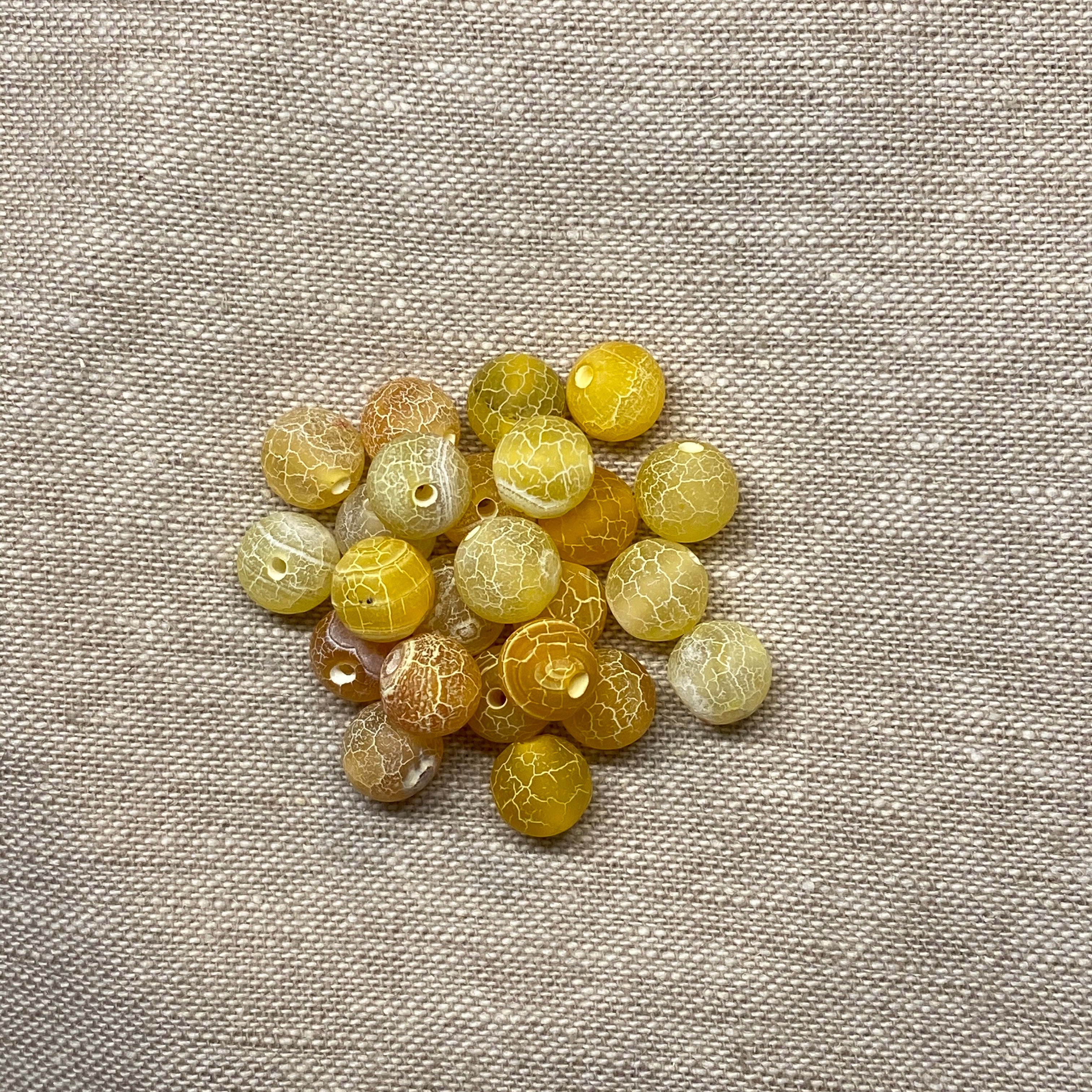 8mm Yellow Cracked Glass (Forgiveness Variation)