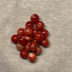 10mm Red Polished Stone